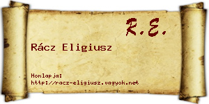 Rácz Eligiusz névjegykártya